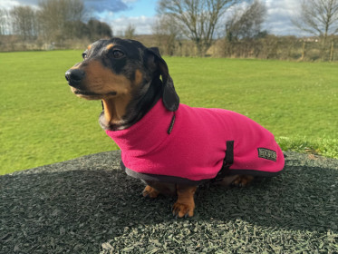 Polo Neck Coat, Soft Fuchsia Polo Neck Coat, Soft Fuchsia